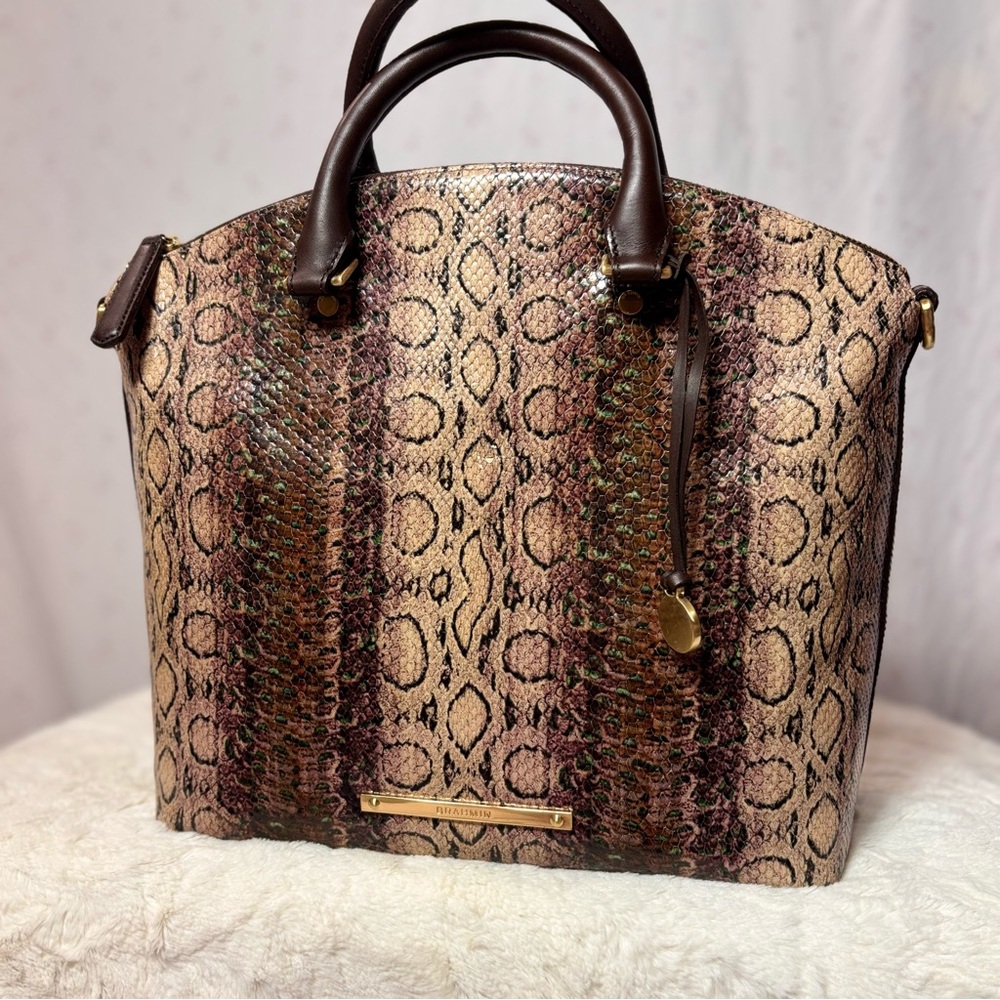 ✨Brahmin Large Duxbury Satchel Violet Cusco Genuine Leather NWT✨
